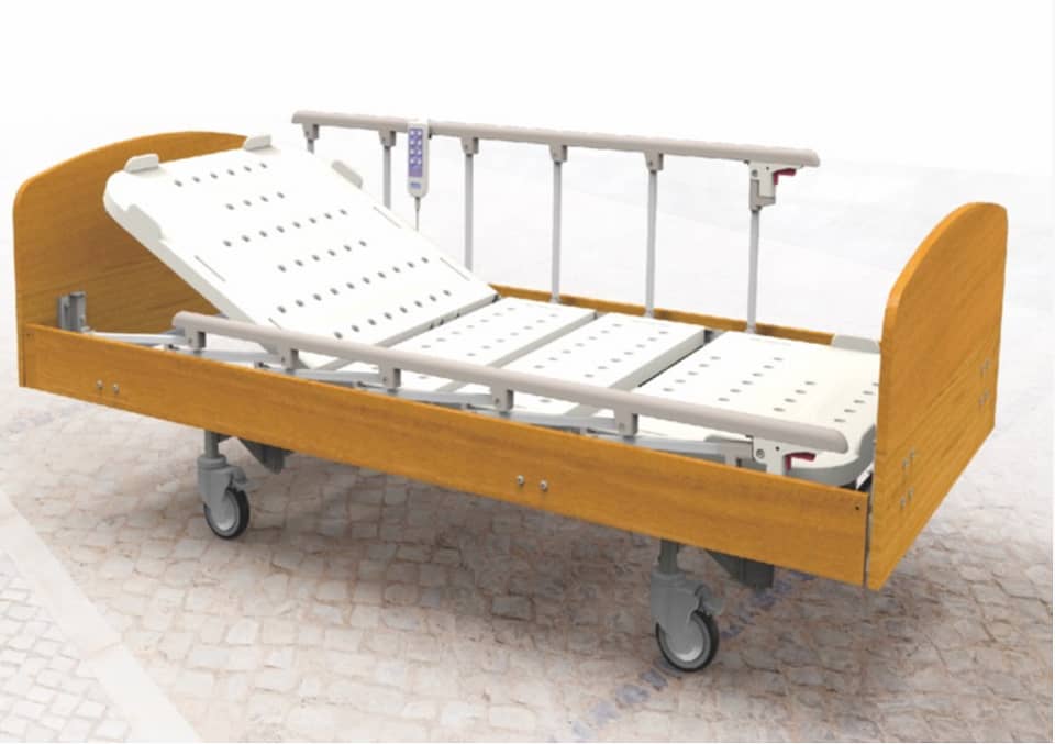 wooden home care bed